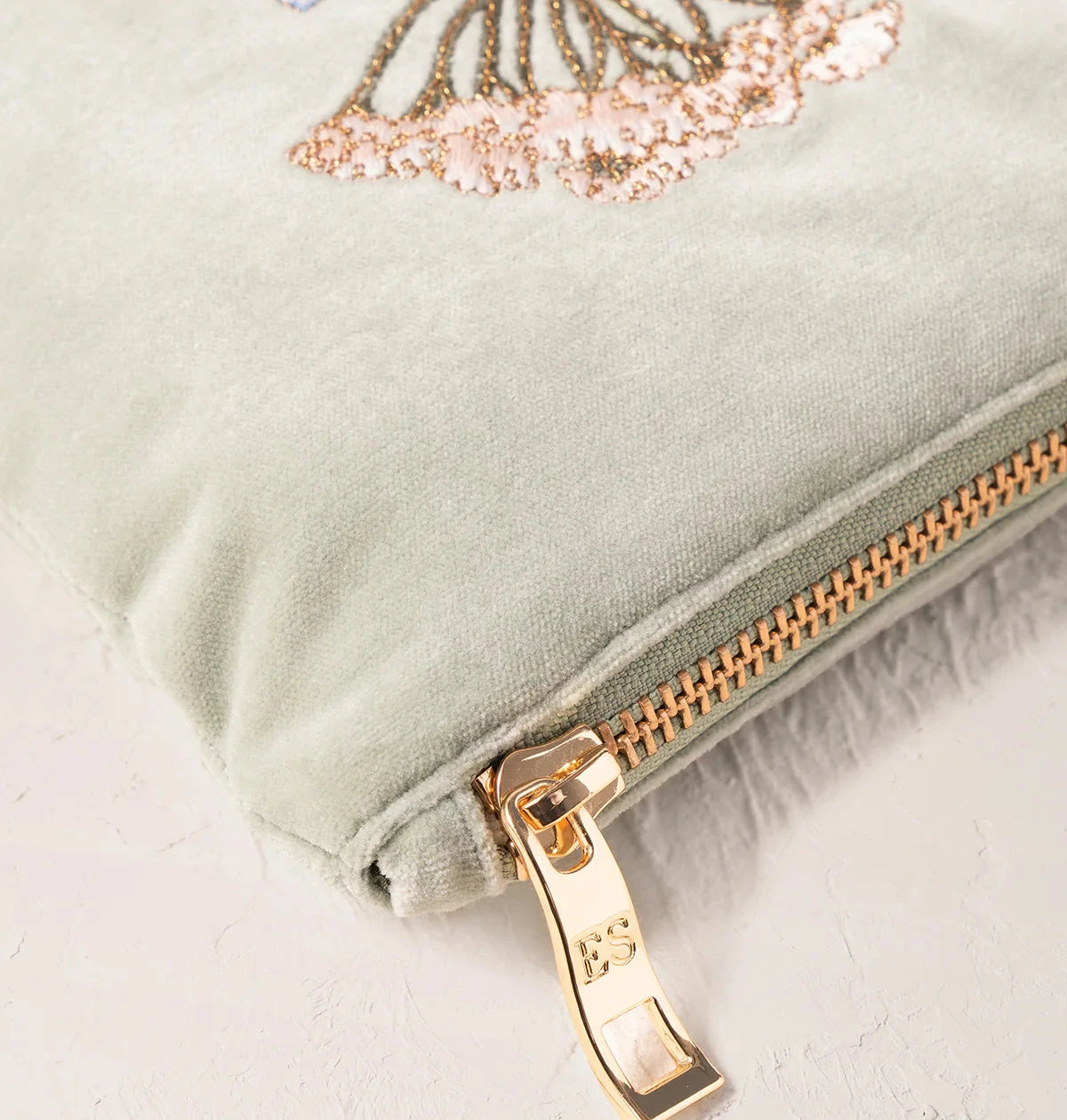 Mini Pouch | Pressed Flowers | Sage Make up Bag Elizabeth Scarlett