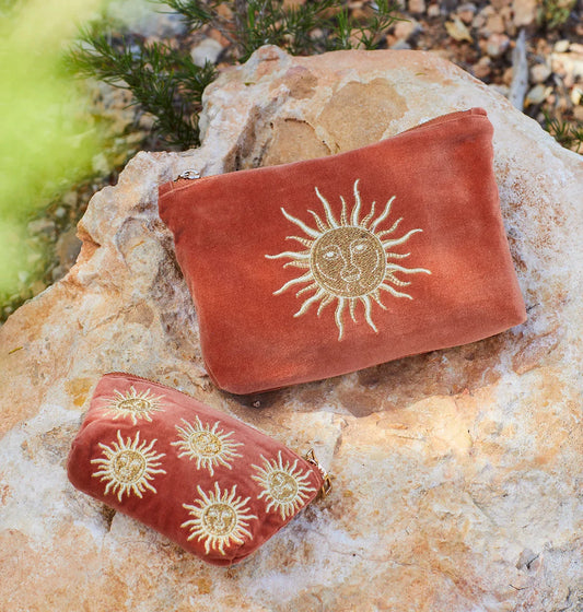 Mini Pouch | Sun Goddess | Rust Make up Bag Elizabeth Scarlett