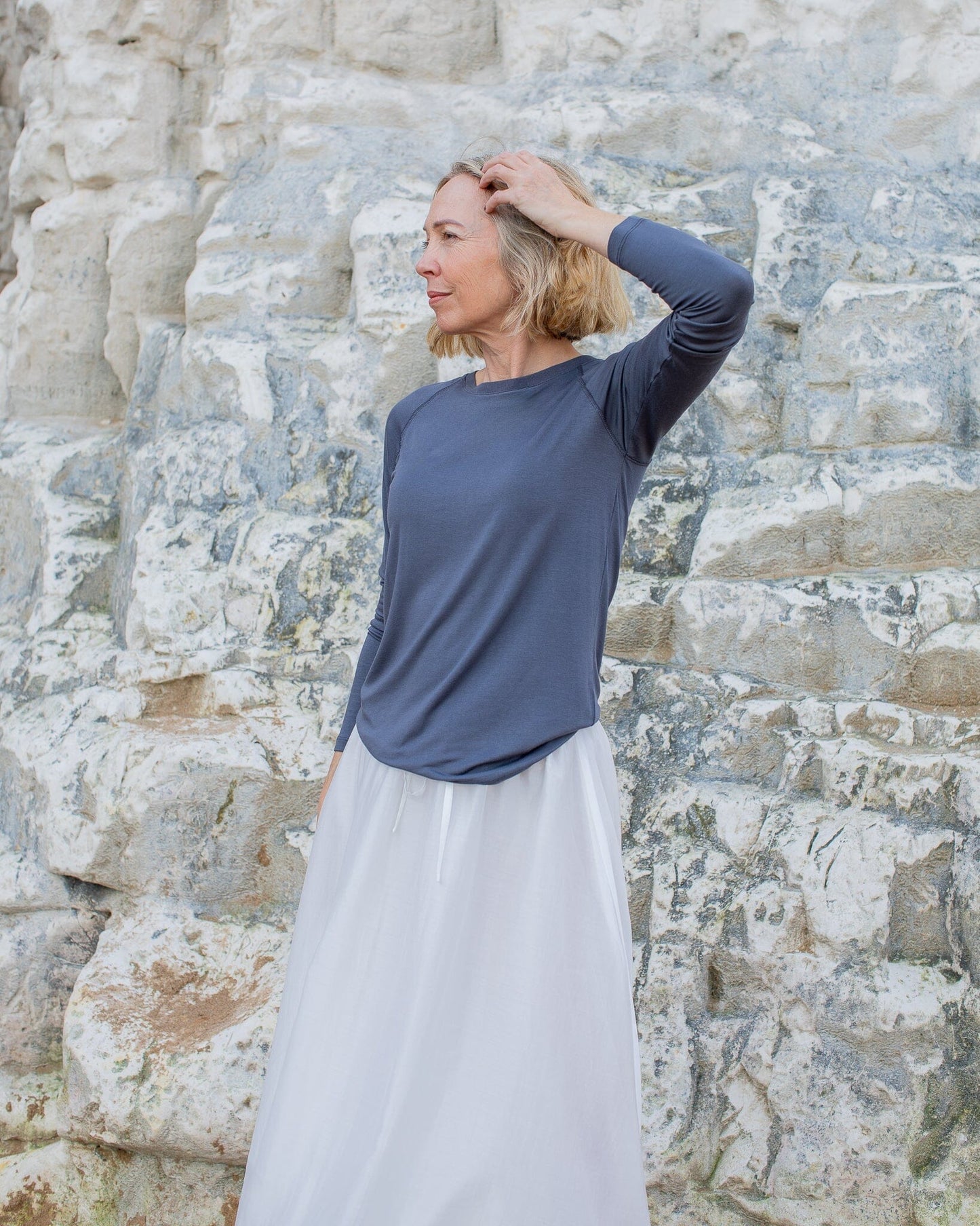 Monica T-Shirt | Charcoal Shirts & Tops Chalk