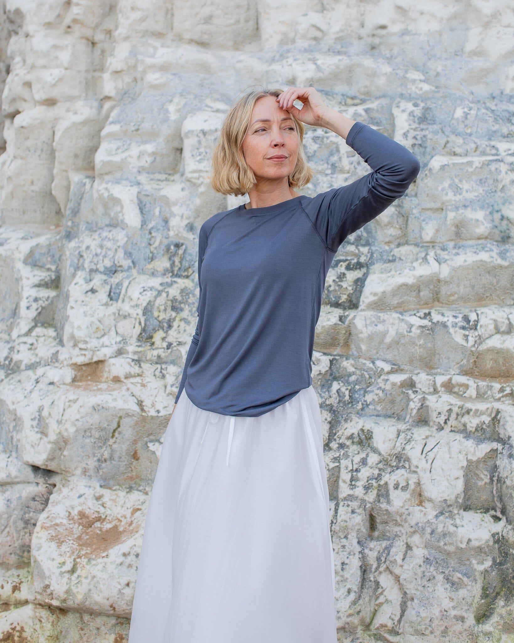 Monica T-Shirt | Charcoal Shirts & Tops Chalk