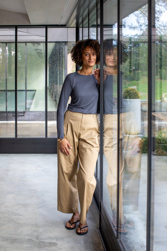 Monica T-Shirt | Charcoal Shirts & Tops Chalk