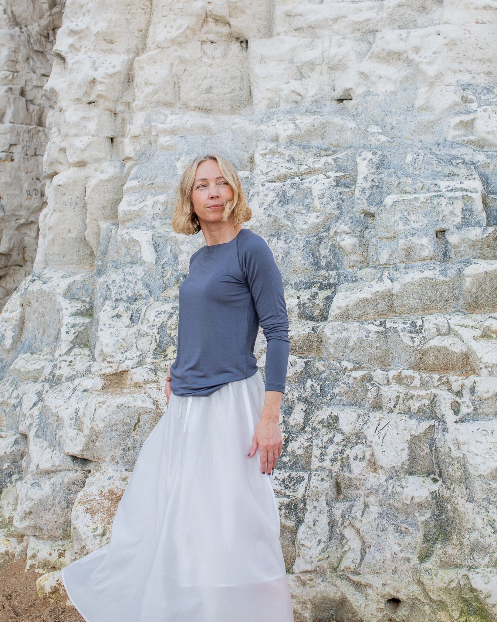 Monica T-Shirt | Charcoal Shirts & Tops Chalk