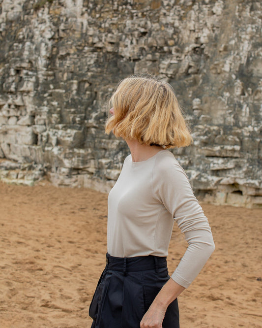 Monica T-Shirt | Sand Shirts & Tops Chalk