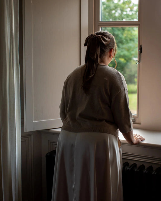 Morgan Top | Dark Beige Knitwear Chalk