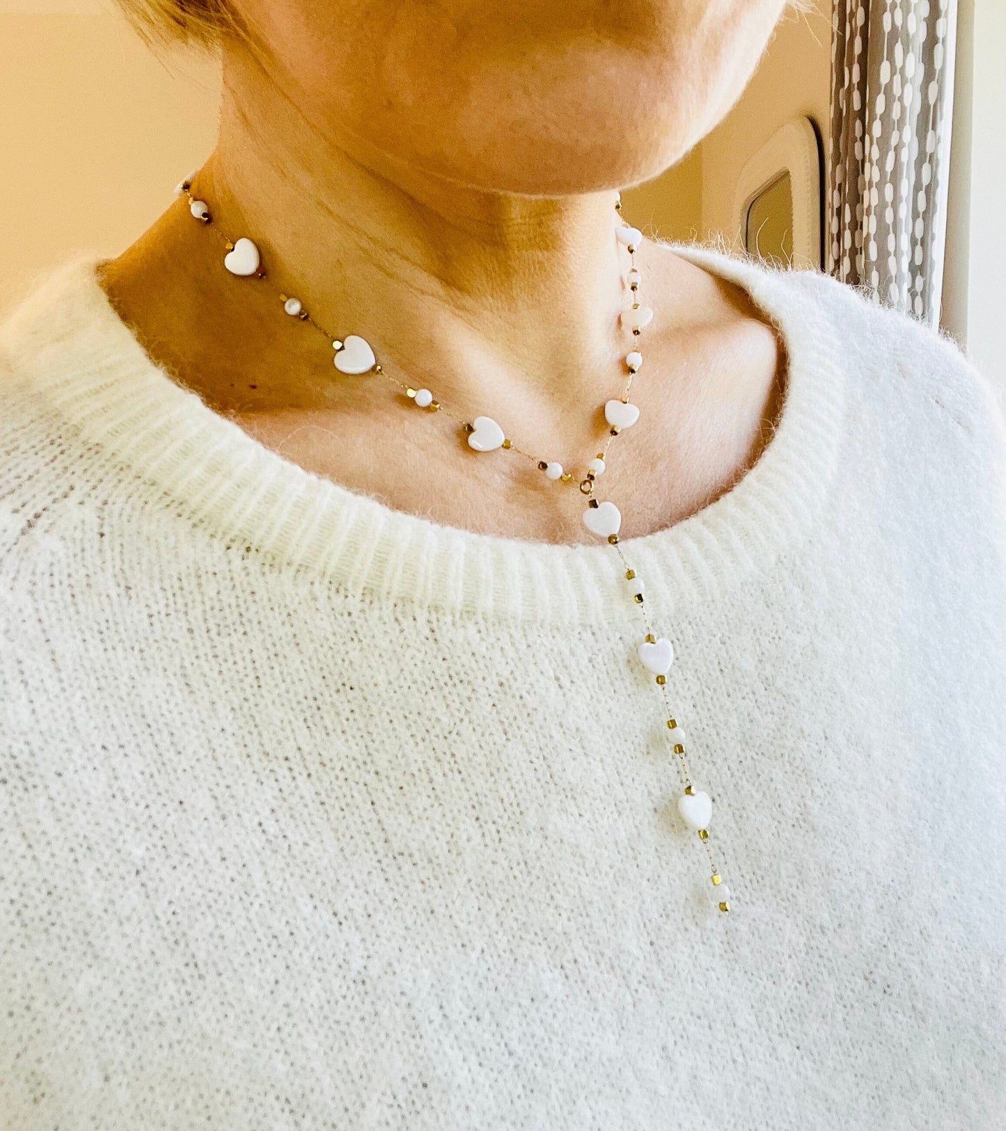 Nadine Necklace | Pearl & Gold Necklace French Edit