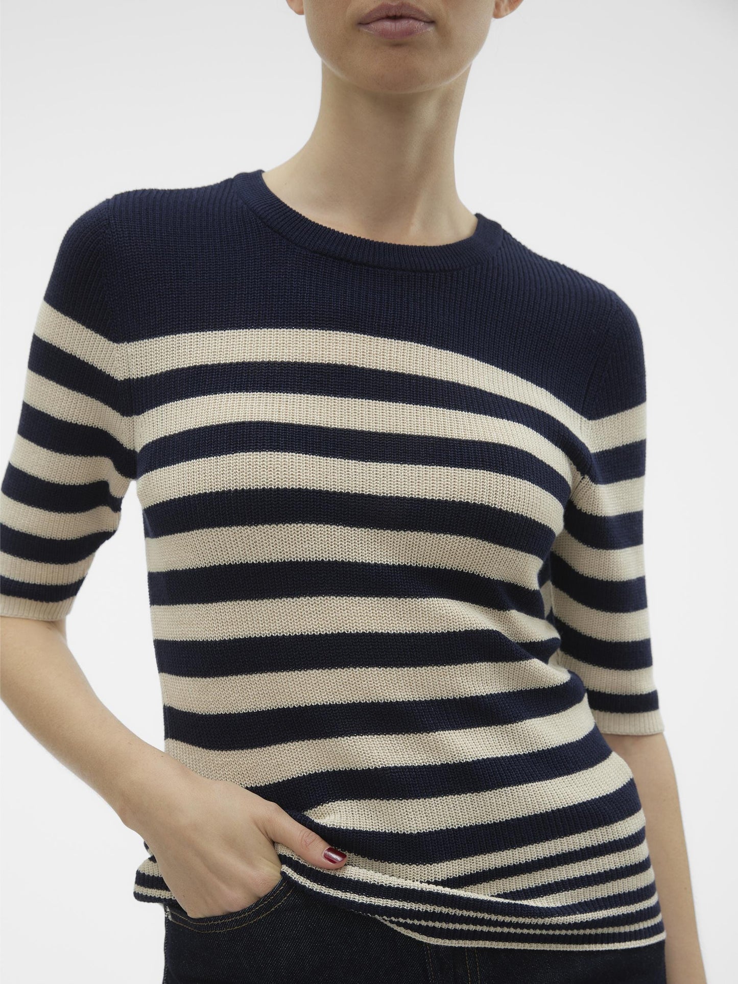 Newlex Stripe Top | Navy Blazer Shirts & Tops Vero Moda 
