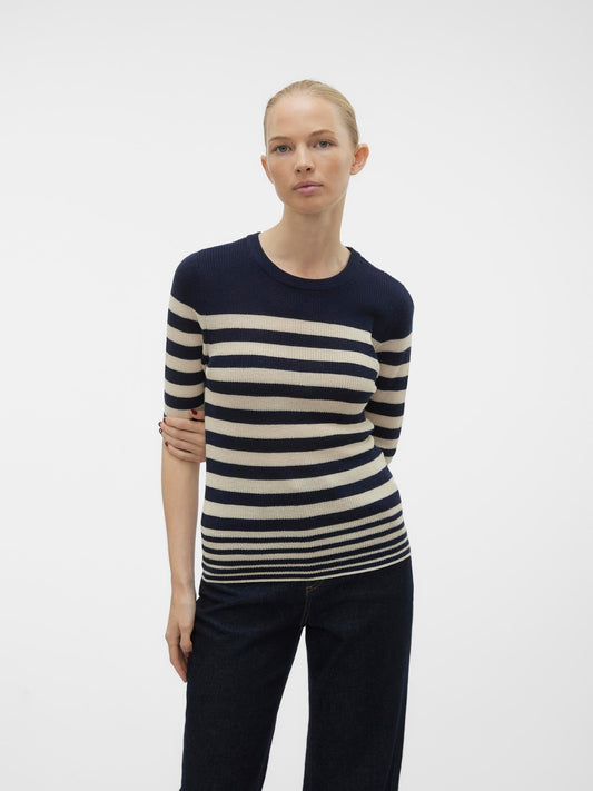 Newlex Stripe Top | Navy Blazer Shirts & Tops Vero Moda 
