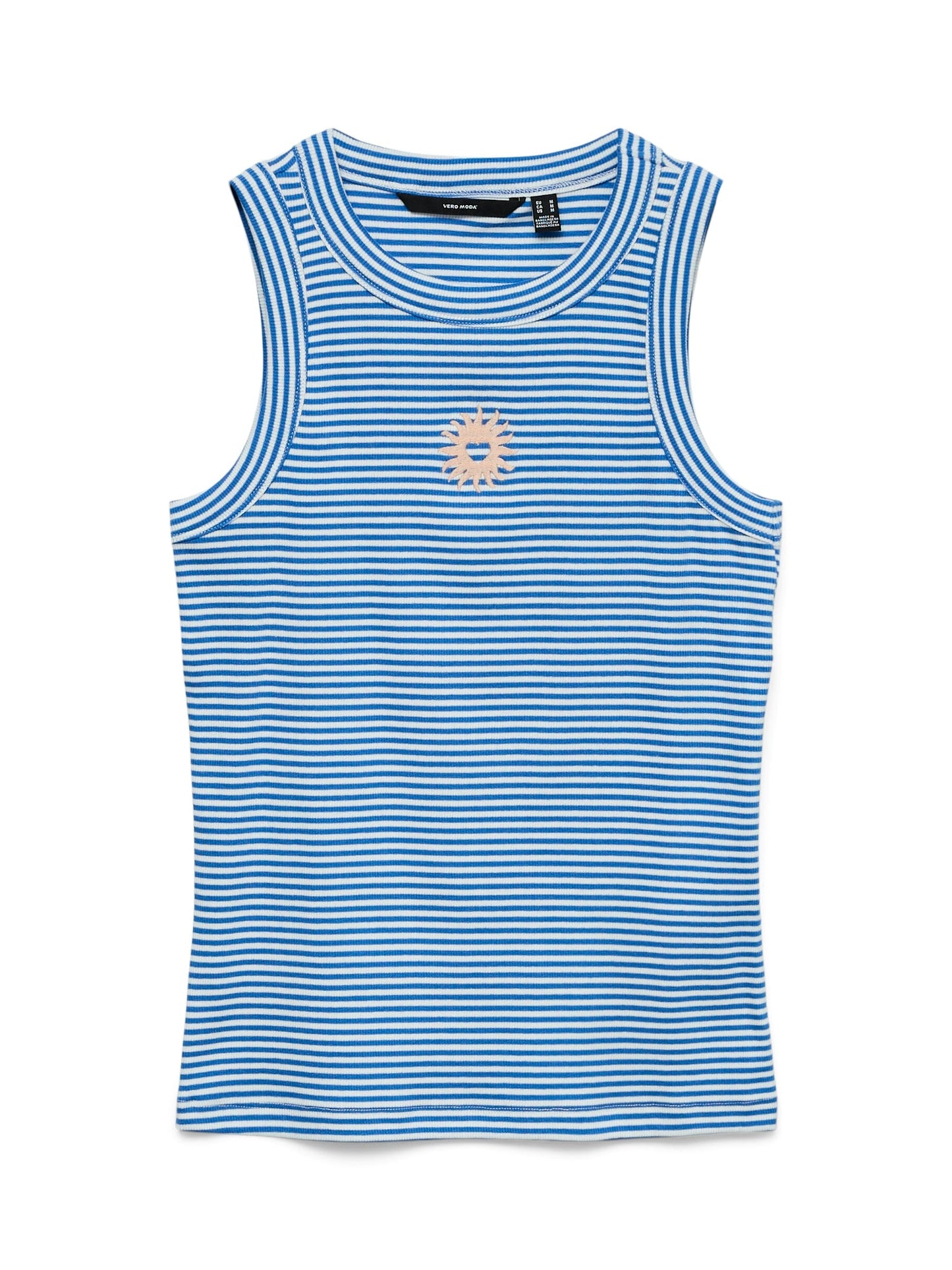 Nira Tank Top | Snow White/Nebulas Blue Blouse Vero Moda