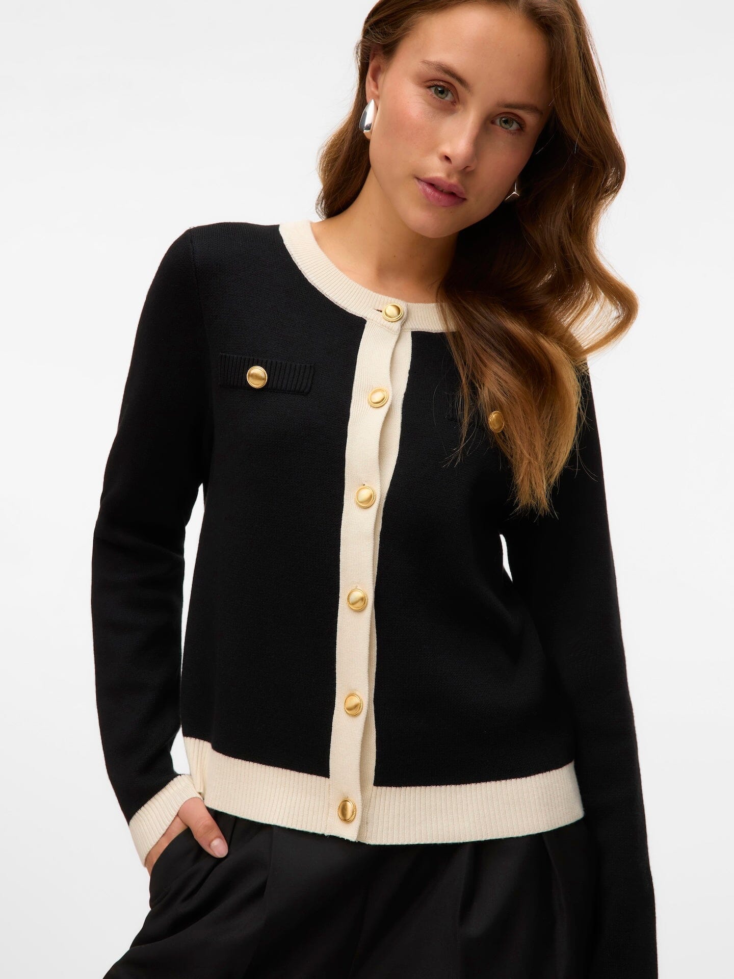 Oli Cardigan | Black/Birch Cardigan Vero Moda
