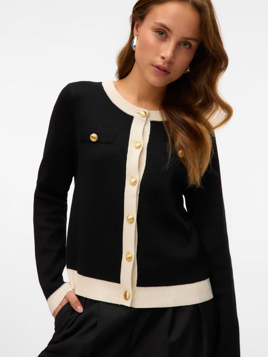 Oli Cardigan | Black/Birch Cardigan Vero Moda
