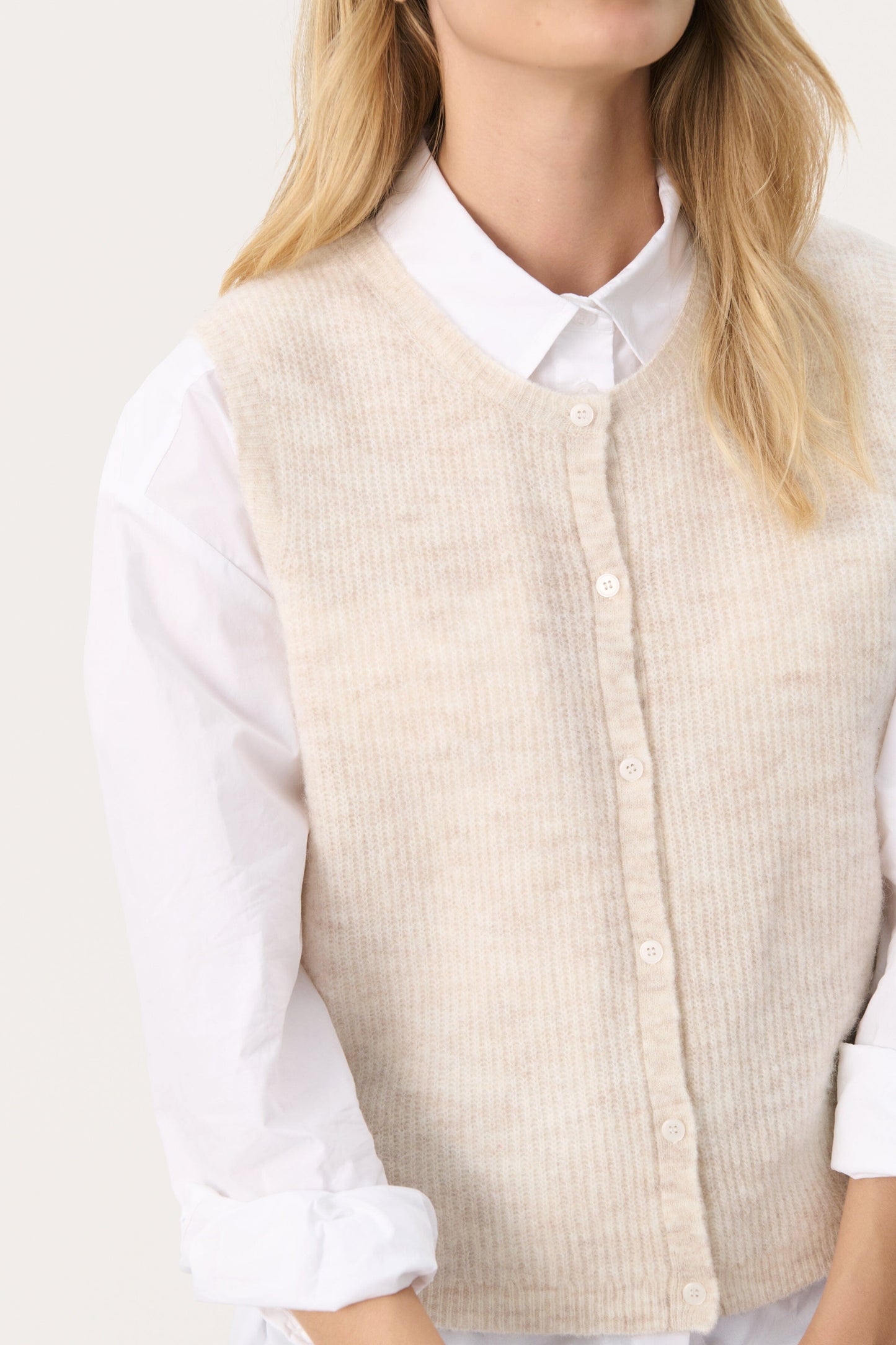 Pimira Vest | Birch Melange Blouse Part Two