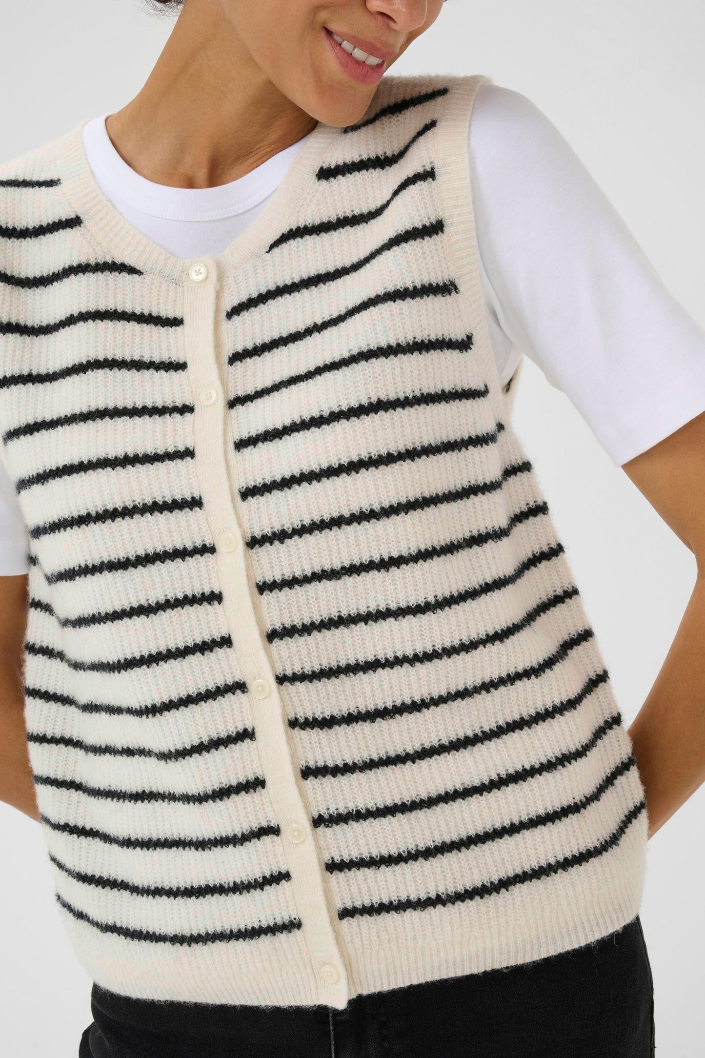 Pimira Vest | Eggnog/Navy Stripe Vest Part Two