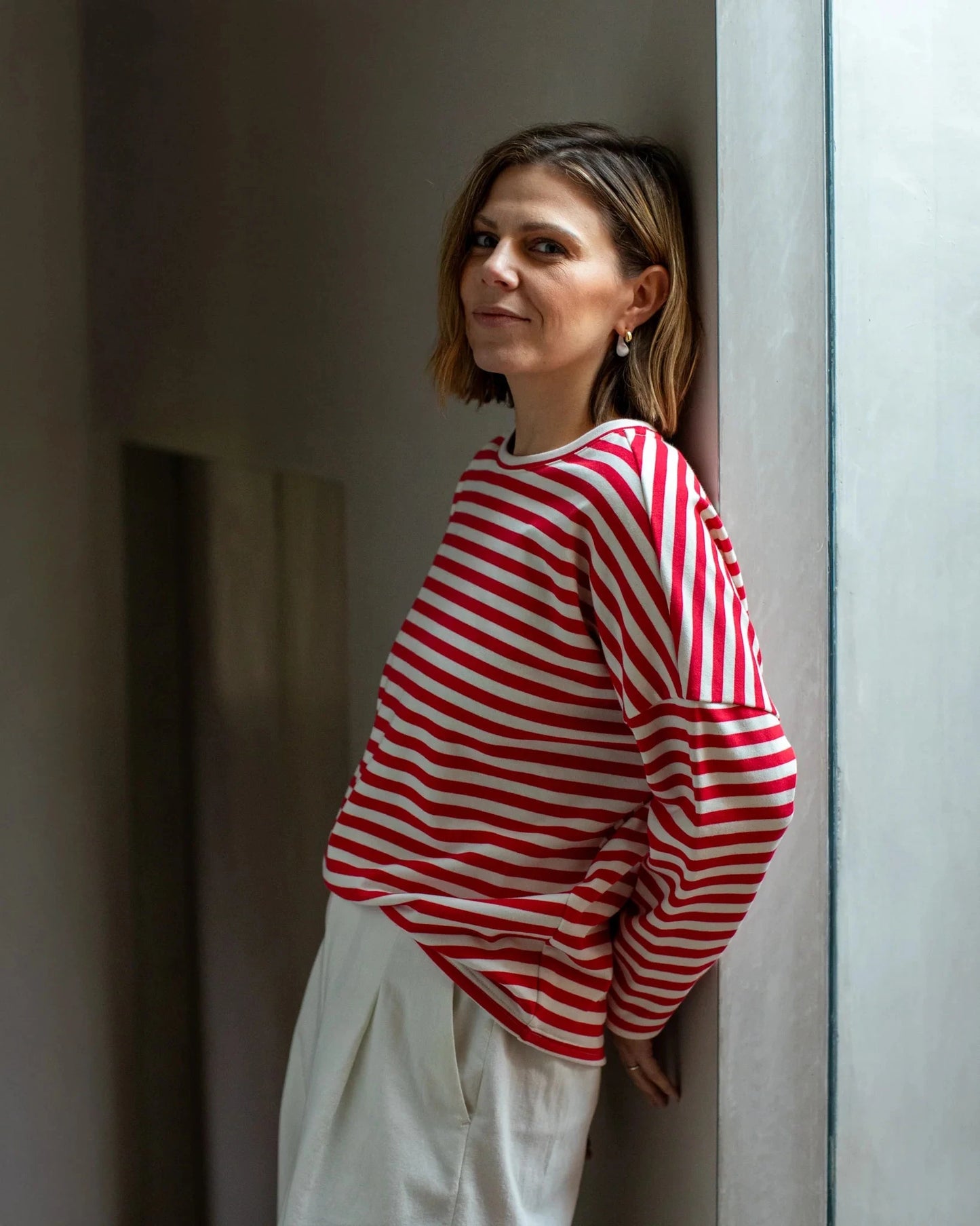 Rebecca Stripe Top | Red/Ecru Shirts & Tops Chalk