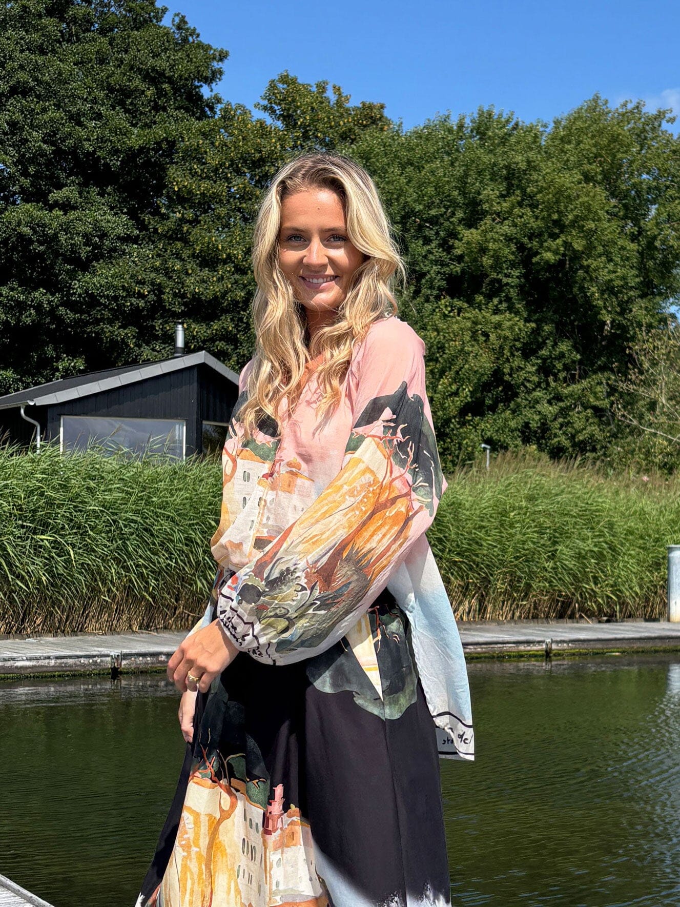 Riviera Blouse | Rose Blouse Black Colour