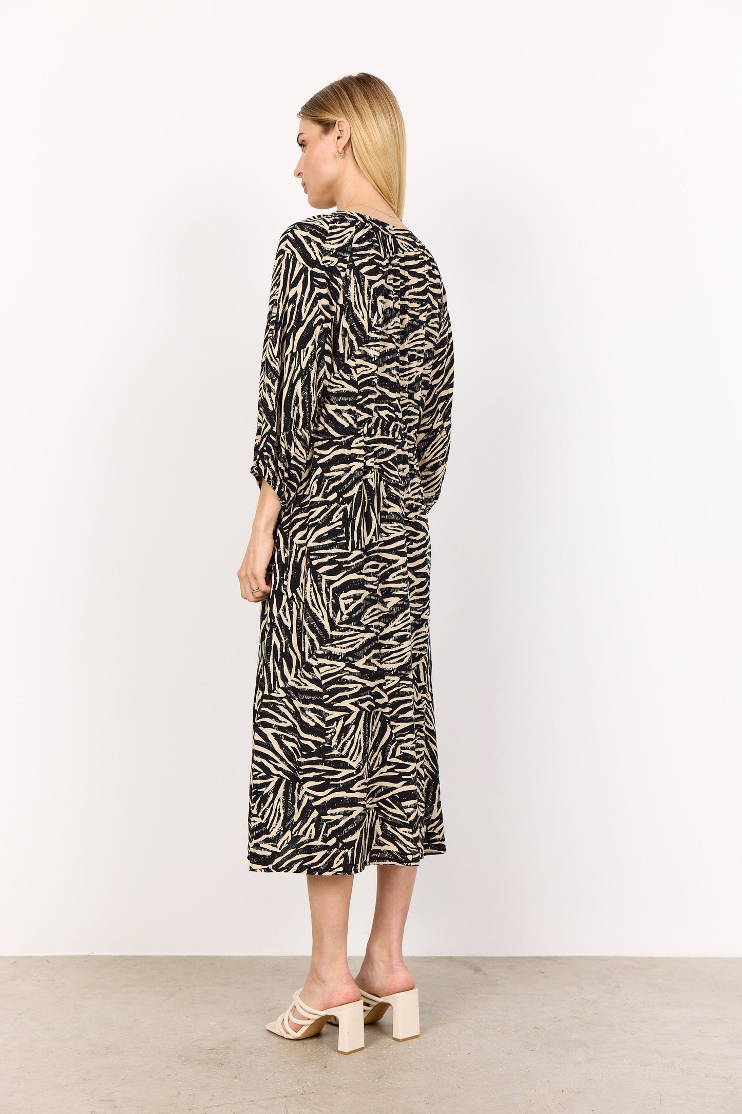 Sade Dress | Black Combi Dress Soya Concept