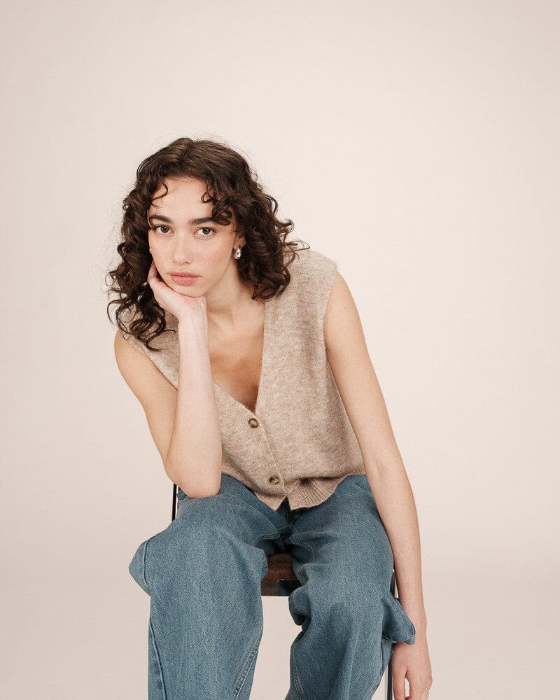 Santa Top | Beige Blouse Grace and Mila