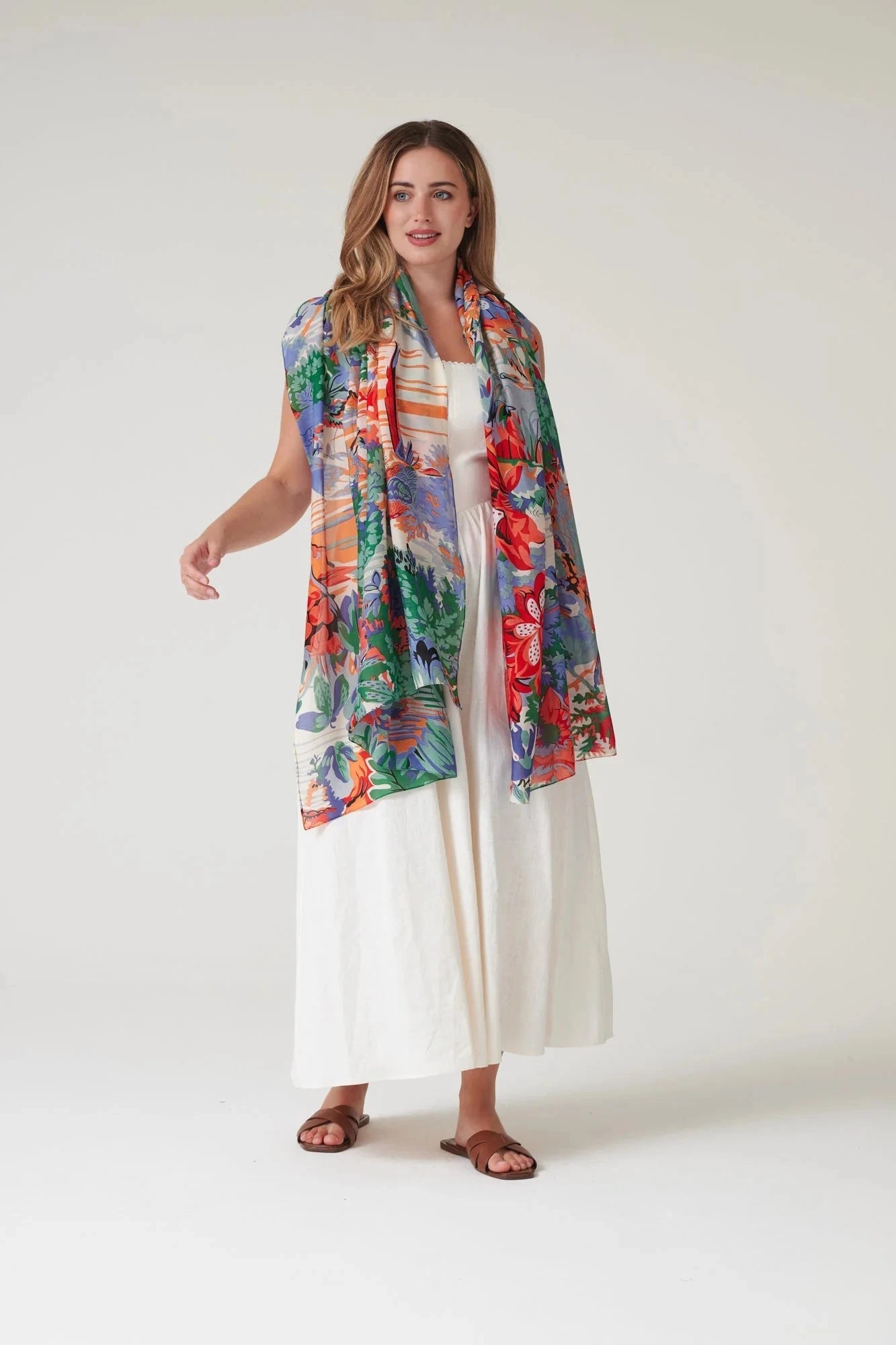 Scarf | Tropicana Blue Scarves One Hundred Stars