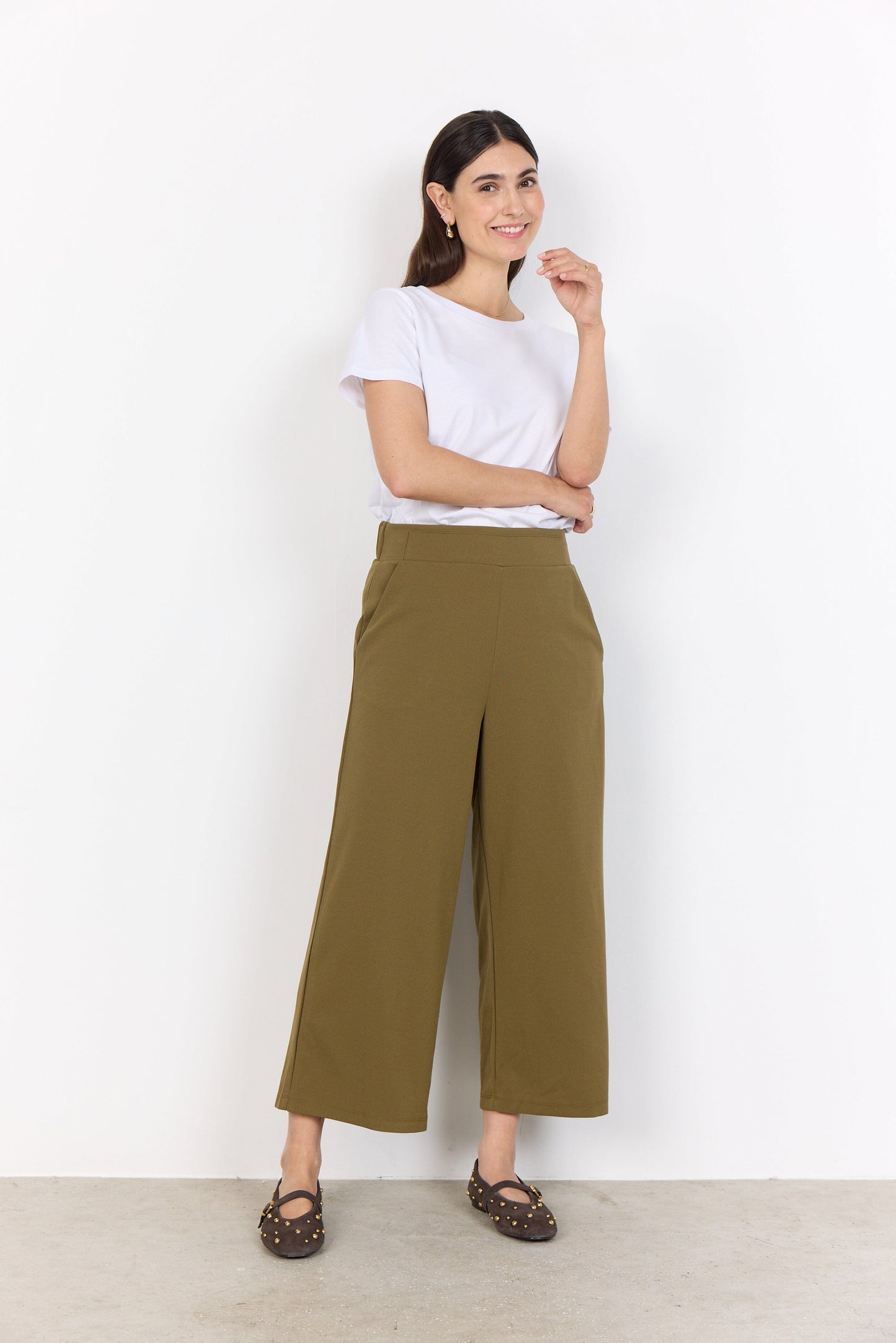 Siham Pants | Misty Olive Pants Soya Concept