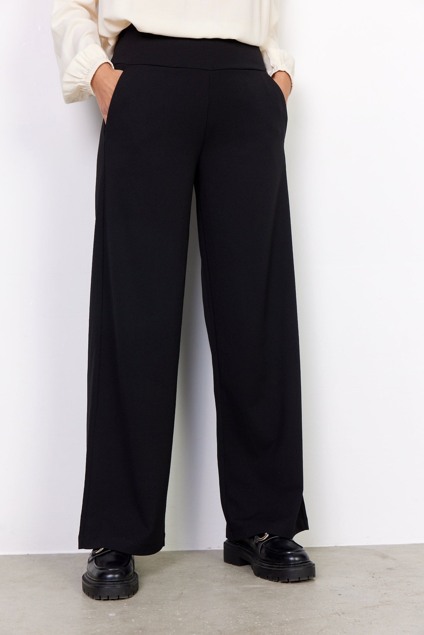 Siham Wide Pants | Black Pants Soya Concept