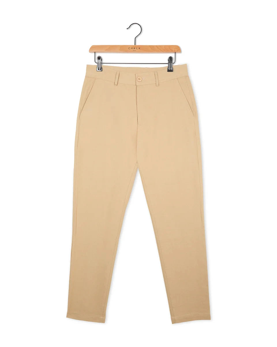 Simon Trouser | Light Tan Shirts & Tops Chalk