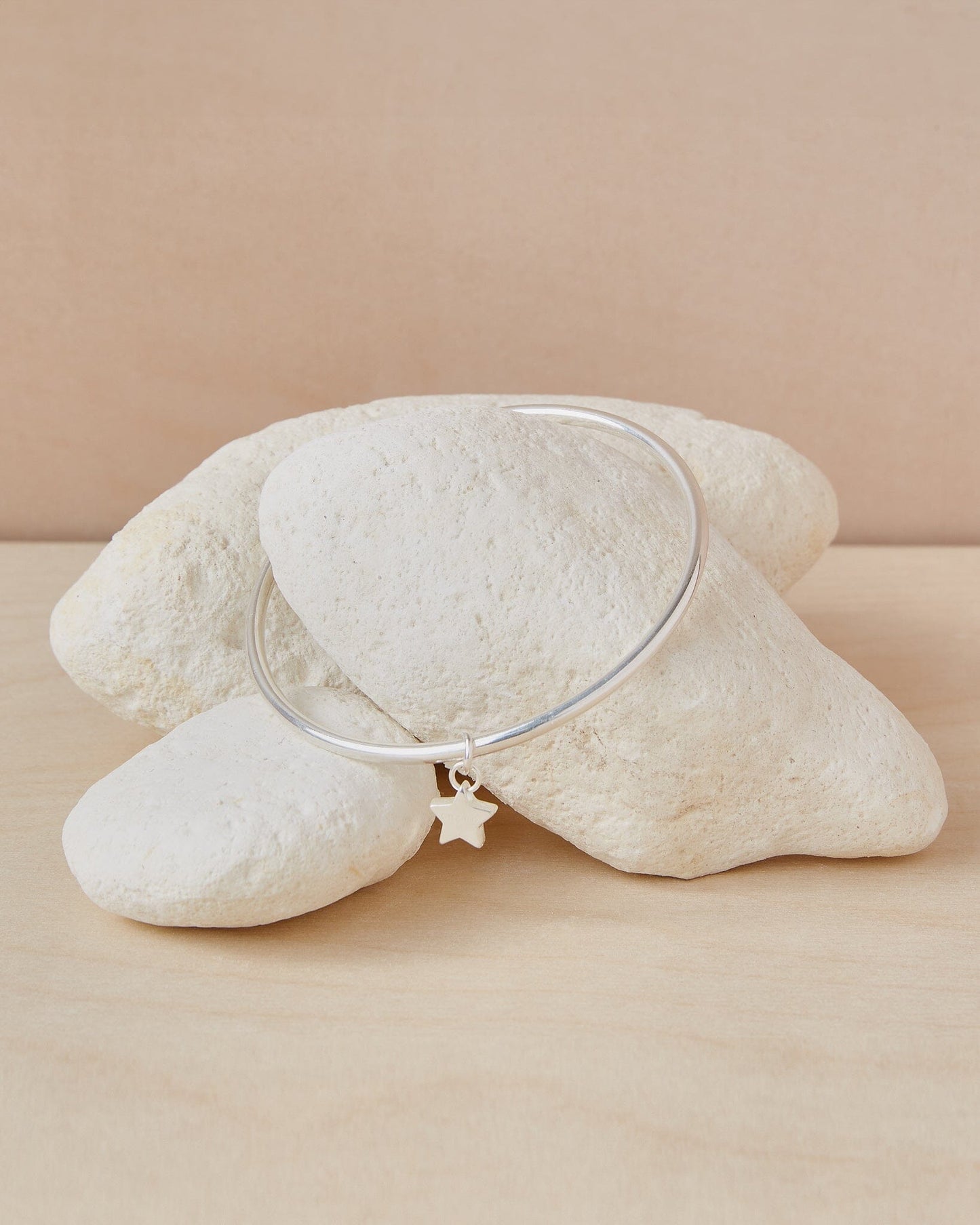 Star Bangle | Silver Bracelet Chalk