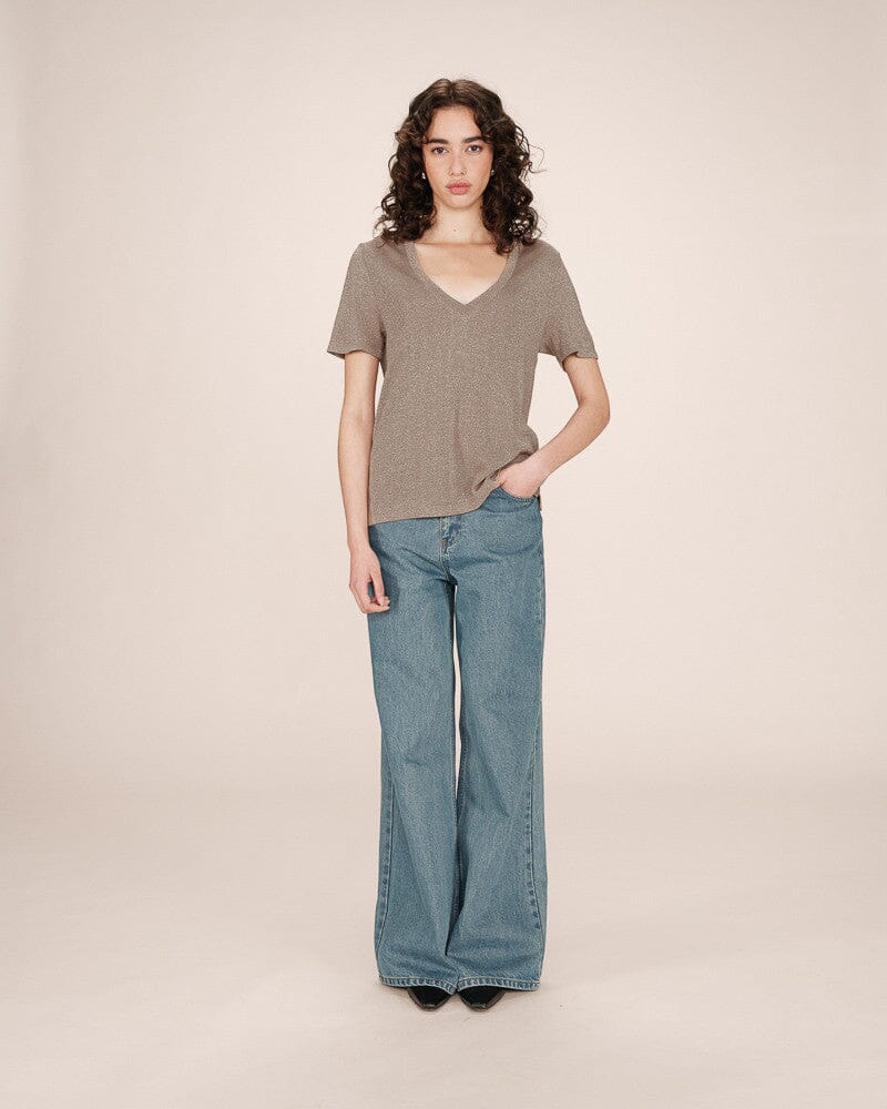 Stardust Top | Greige Blouse Grace and Mila