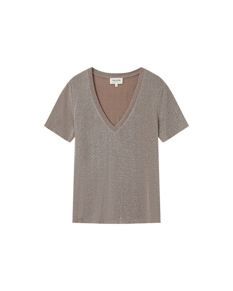 Stardust Top | Greige Blouse Grace and Mila