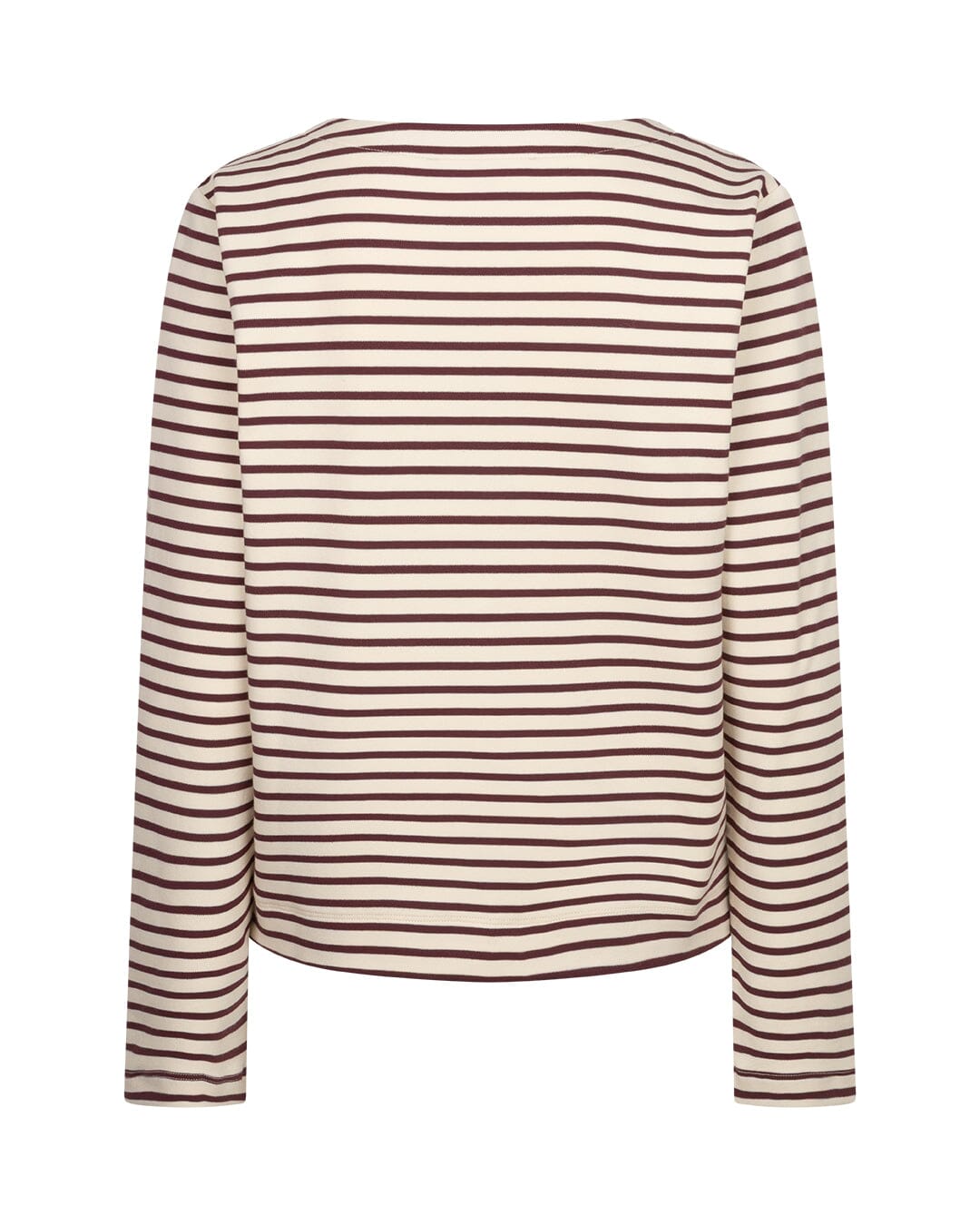 Terry Stripe Top | Dark Berry Cardigan Red Button