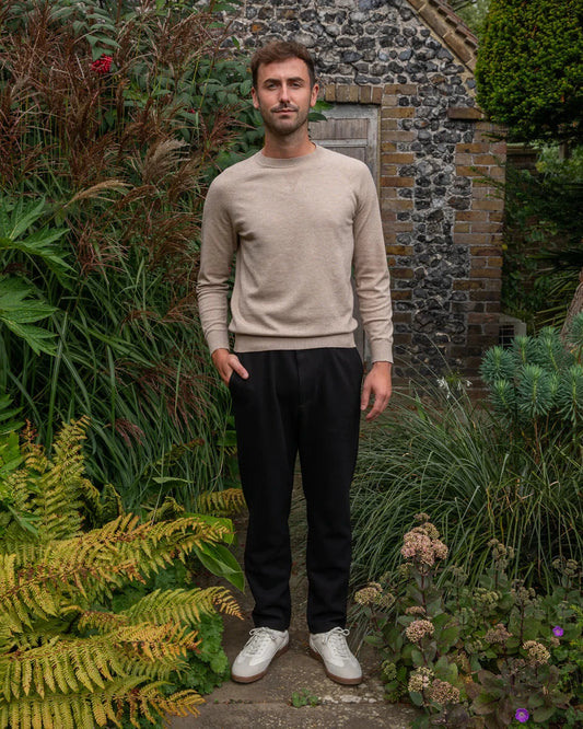 Theo Jumper | Beige Knitwear Chalk