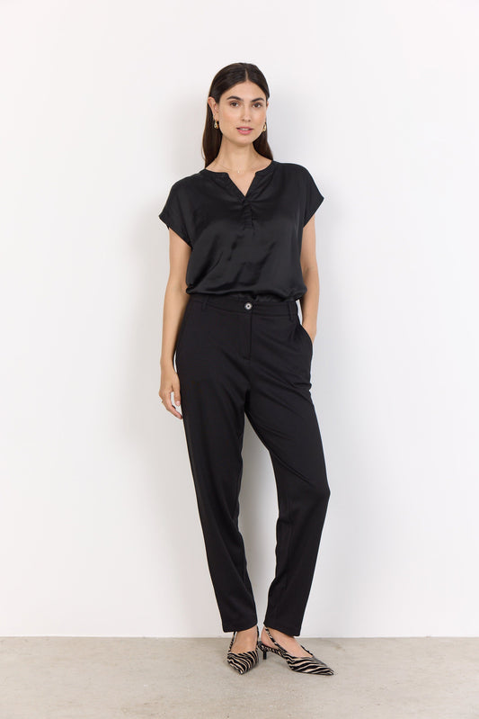 Thilde V Top | Black Blouse Soya Concept