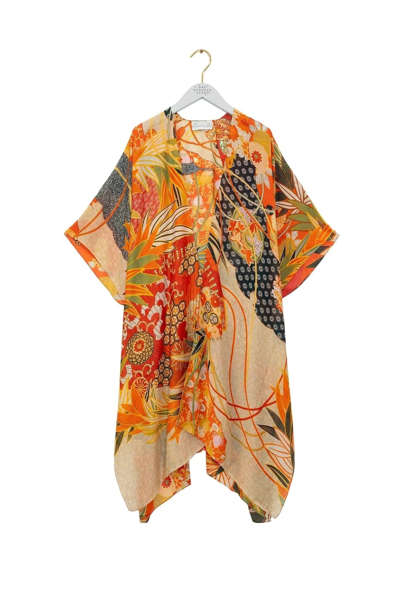 Throwover | Fans | Scarlet Casual Kimonos One Hundred Stars