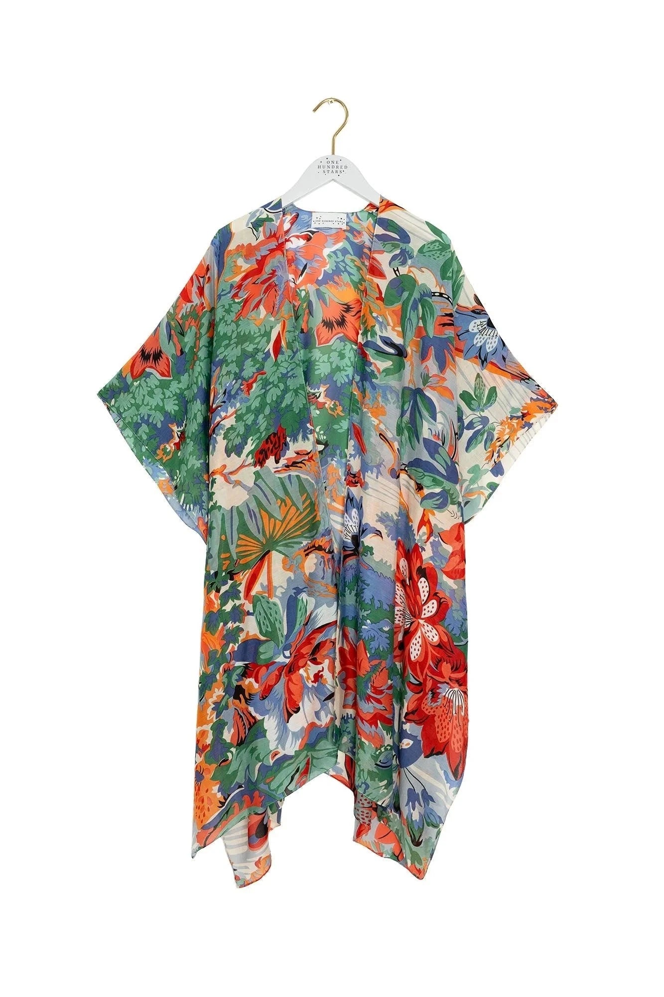 Throwover | Tropicana | Blue Casual Kimonos One Hundred Stars