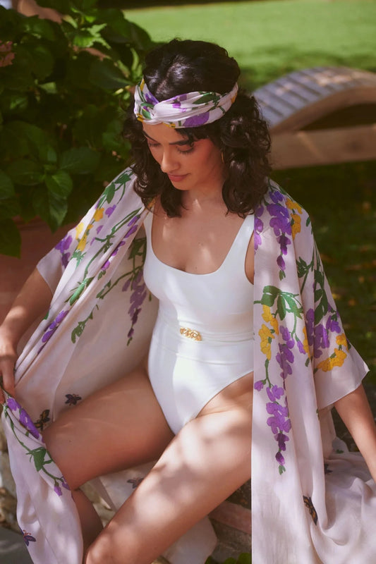 Throwover | Wisteria | Lilac Casual Kimonos One Hundred Stars