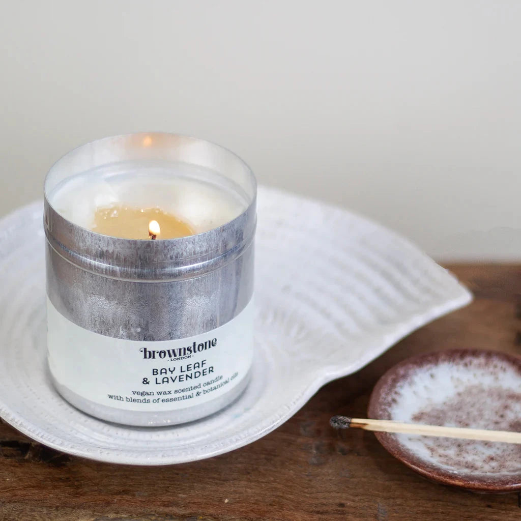 Tin Candle | Bay Leaf & Lavender Candle Brownstone London
