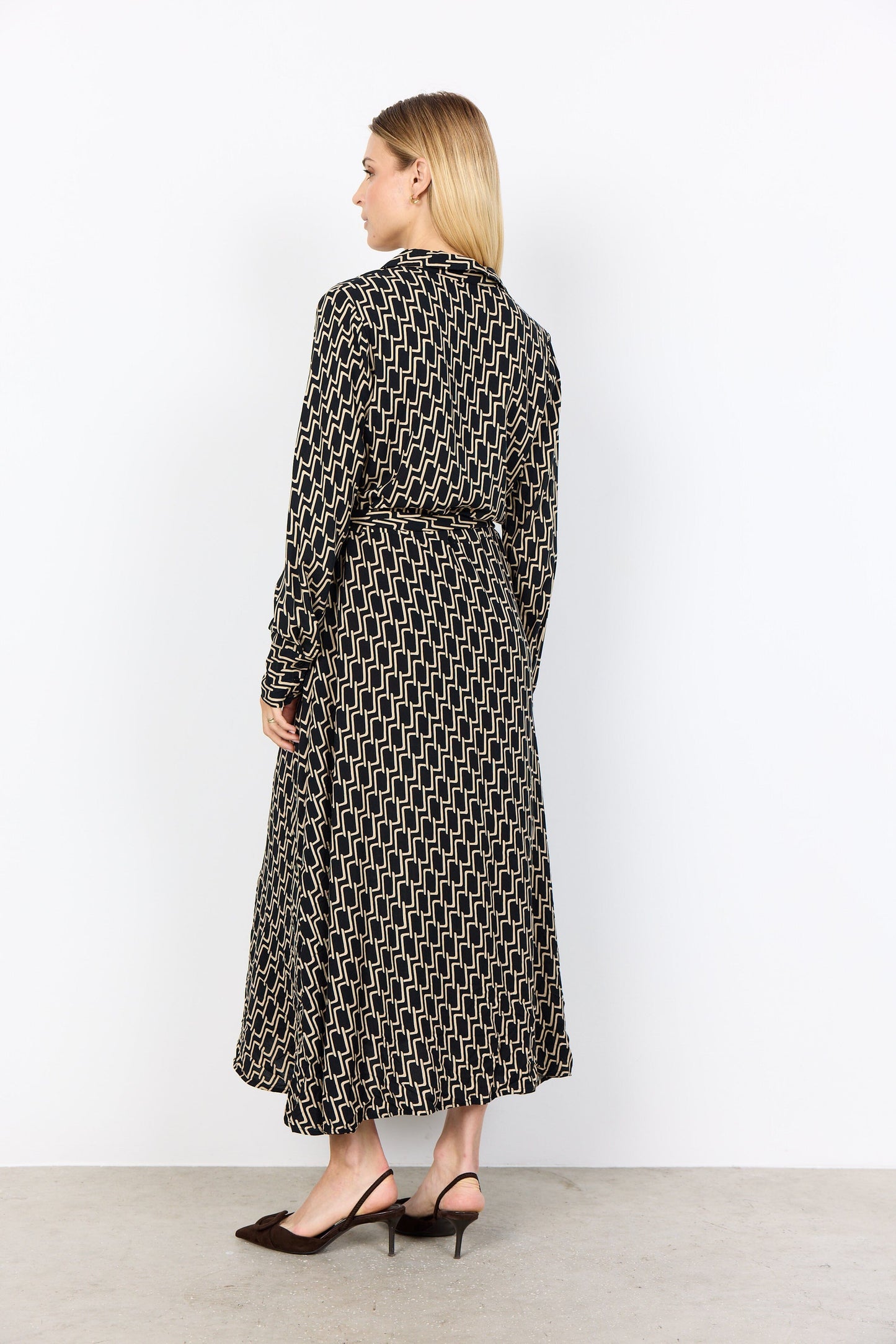 Varla Dress | Black Combi Dress Soya Concept