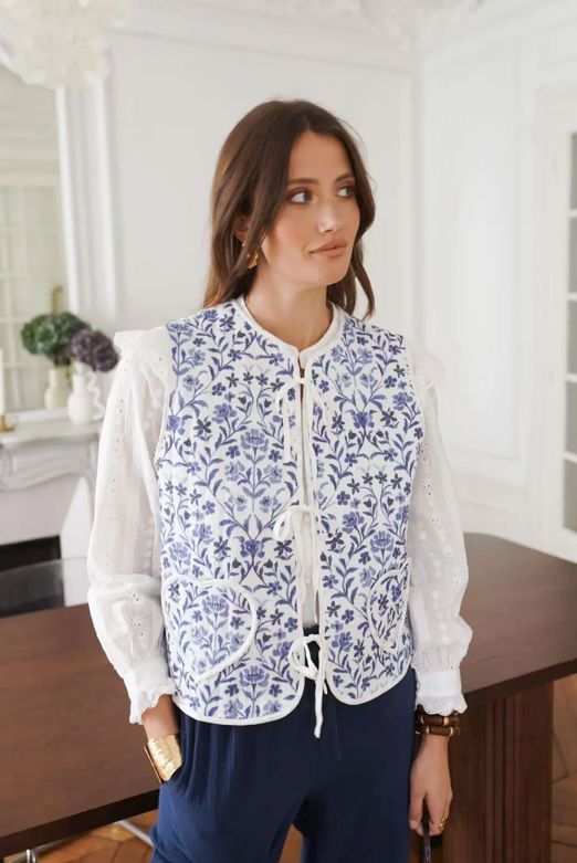 Veena Gilet | Blue Blouse Parisienne Collection