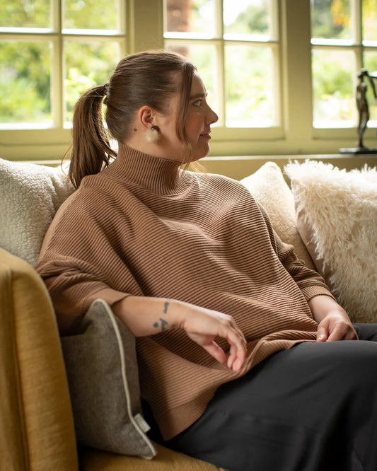 Vicki Jumper | Dark Tan Shirts & Tops Chalk