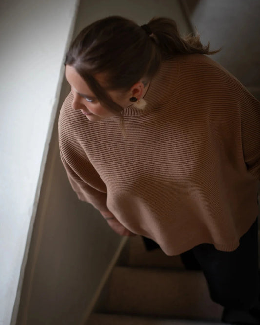 Vicki Jumper | Dark Tan Shirts & Tops Chalk