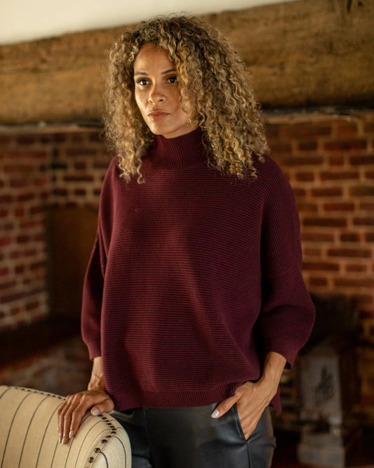 Vicki Jumper | Merlot Shirts & Tops Chalk