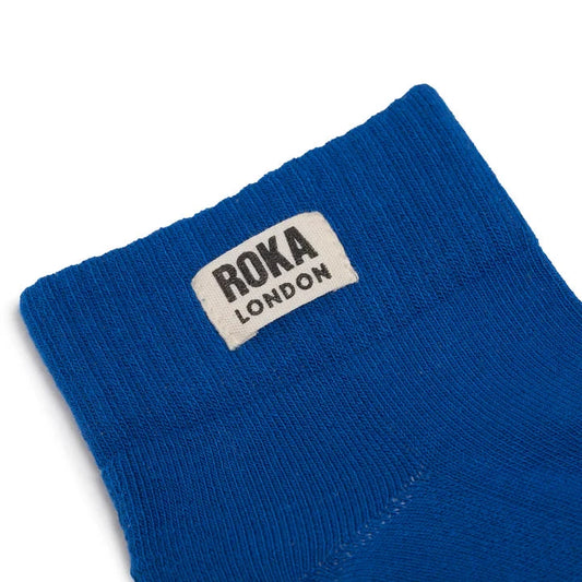 Wembley Cotton Socks | Bright Blue Socks Roka