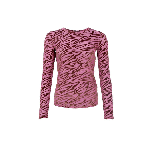 Zenia Mesh Blouse | Berry Rose Shirts & Tops Black Colour