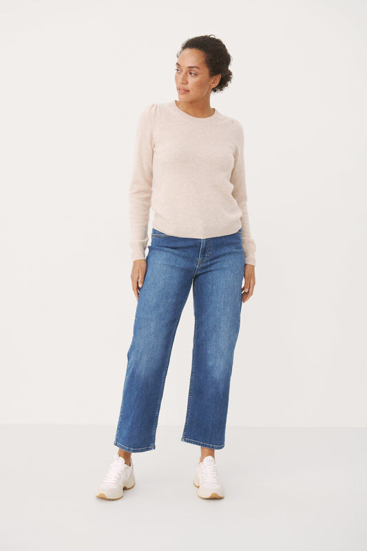 Evian Cashmere Knit | Natural Melange Pullover Part Two