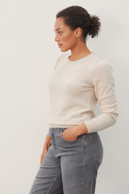 Evian Cashmere Knit | Natural Melange Pullover Part Two