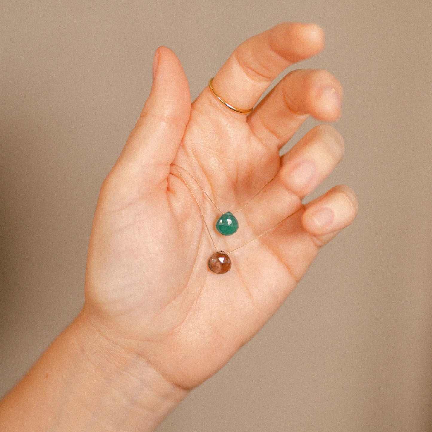 Fine Cord Necklace | Green Onyx Wanderlust Life