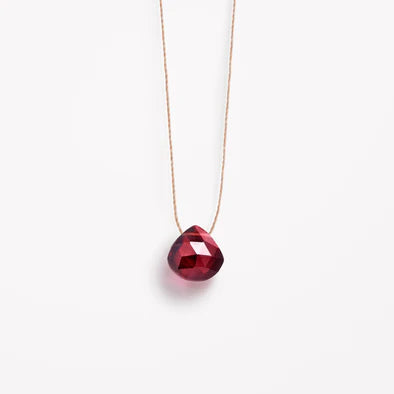 Fine Cord Necklace | January | Garnet Necklaces Wanderlust Life