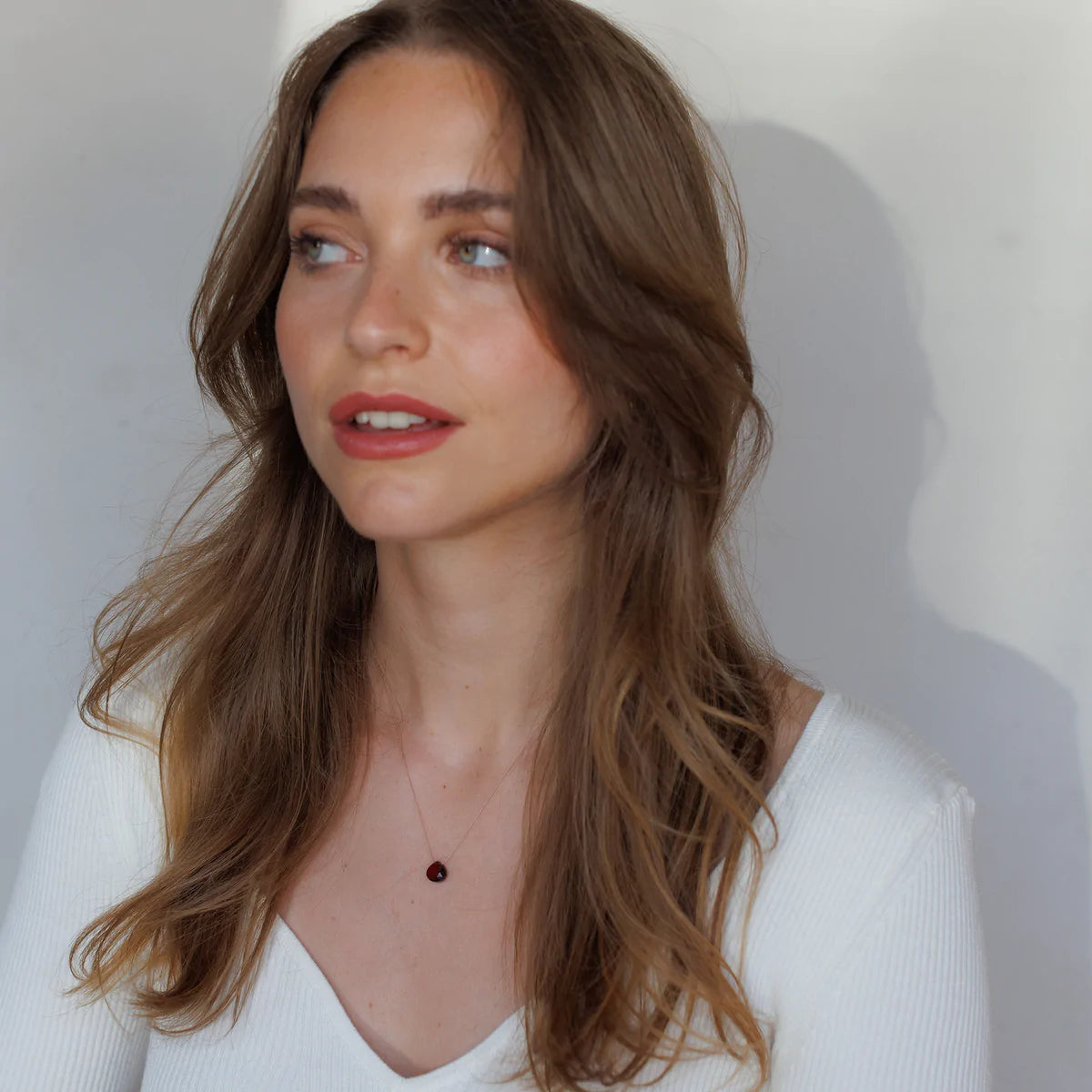 Fine Cord Necklace | January | Garnet Necklaces Wanderlust Life