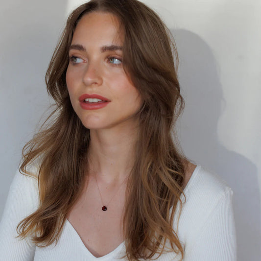 Fine Cord Necklace | January | Garnet Necklaces Wanderlust Life