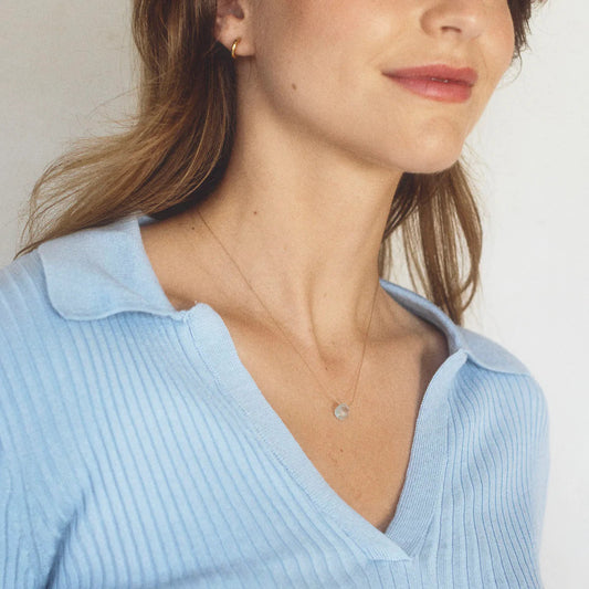 Fine Cord Necklace | March | Aquamarine Necklaces Wanderlust Life