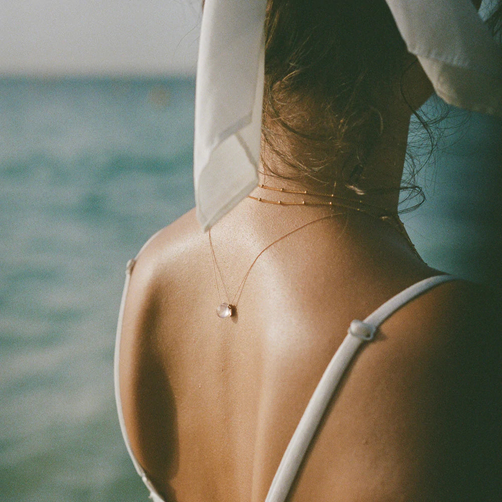 Fine Cord Necklace | Rose Quartz Necklace Necklaces Wanderlust Life