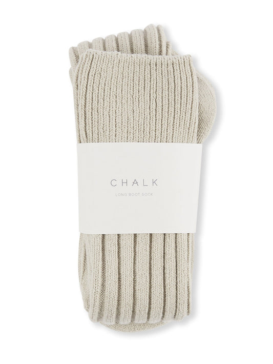 Long Boot Sock | Stone Socks Chalk